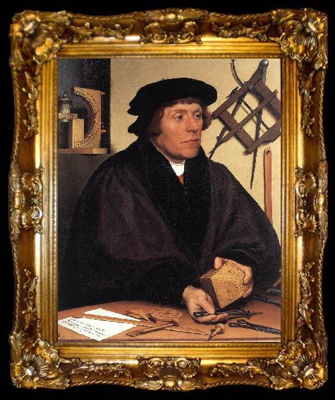 framed  HOLBEIN, Hans the Younger Portrait of Nikolaus Kratzer gw, ta009-2